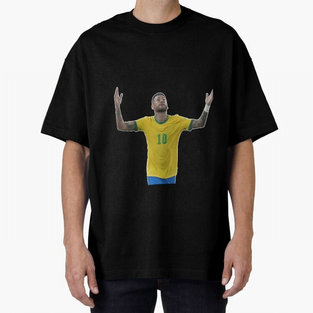 Neymar Jr. - Football Superstar Oversized T-Shirt Follow the Final Road of the FIFA World Cup 2026 USA Canada Mexico Journey through Haaland and Mbappe Highlights, Brazil Pride, Football Passion, Legendary Performances, Festival Vibes and Supporter