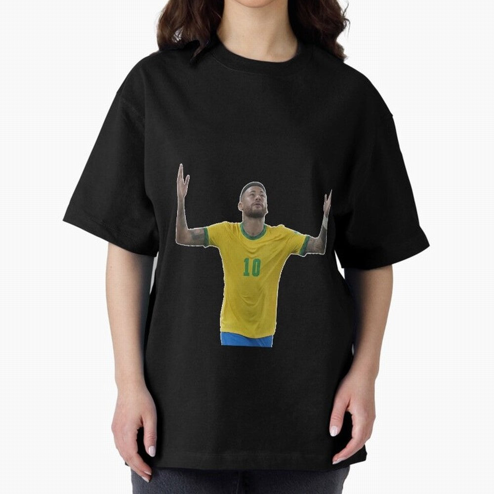 Neymar Jr. - Football Superstar Oversized T-Shirt Follow the Final Road of the FIFA World Cup 2026 USA Canada Mexico Journey through Haaland and Mbappe Highlights, Brazil Pride, Football Passion, Legendary Performances, Festival Vibes and Supporter