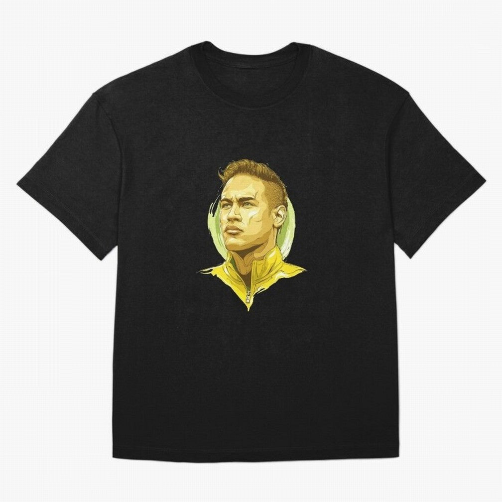 Neymar Junior Sticker Premium T-Shirt Enjoy the Biggest Football Party of FIFA World Cup 2026 USA Canada Mexico for Fans of Messi and Argentina and Brazil, Bringing Sports Nostalgia, International Competition, Famous Players and Unforgettable