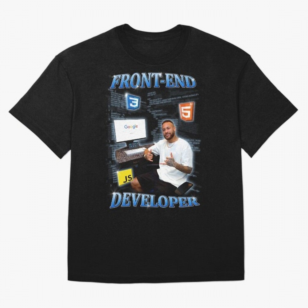 Front-end Developer Neymar - English Classic T-Shirt Celebrate Football Heritage in Global Football Passion for FIFA World Cup 2026 USA Canada Mexico, Capturing Mbappe, Brazil, Portugal and Argentina, Stadium Memories, Football Loyalty,