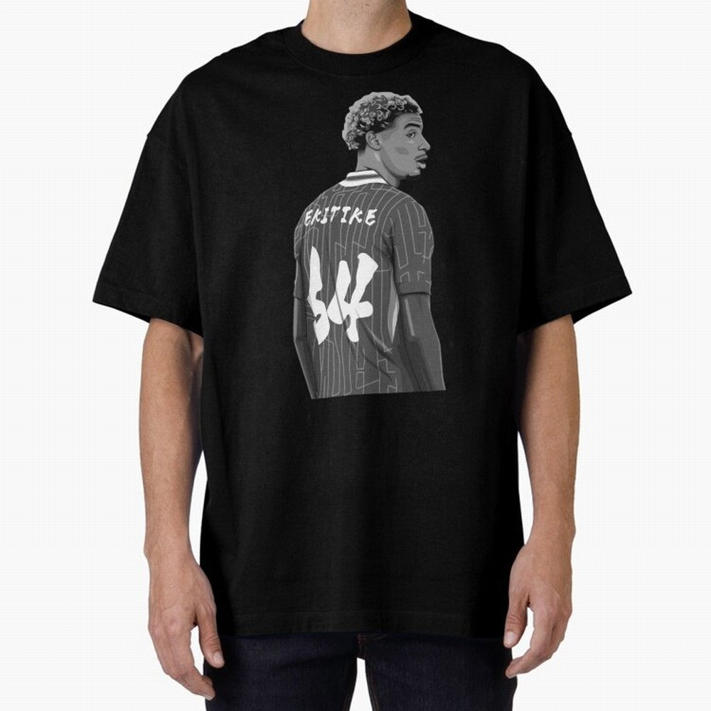 Hugo Ekitike Black and White Version Classic T-Shirt Show Passion for the Stars of FIFA World Cup 2026 for Fans of Neymar and Brazil, Bringing Championship Spirit, Famous Goals, Roaring Crowds and International Football Unity; Great for Supporters