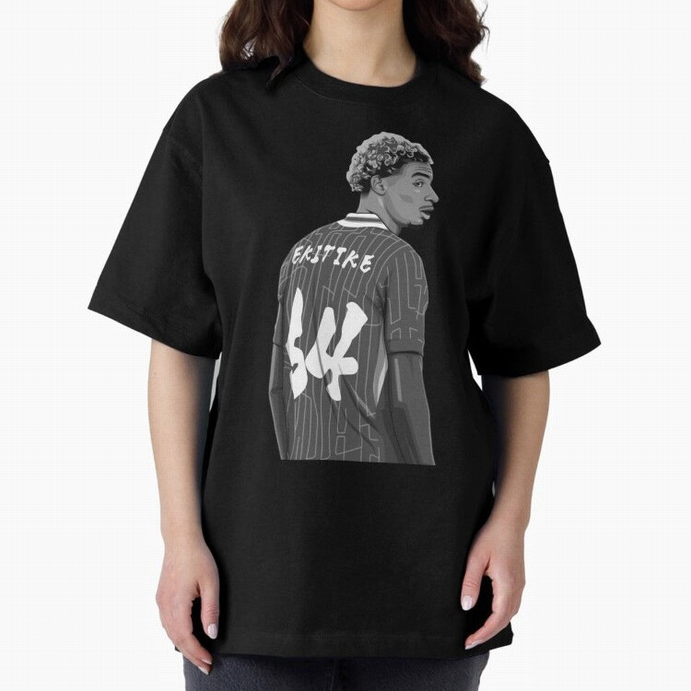 Hugo Ekitike Black and White Version Classic T-Shirt Show Passion for the Stars of FIFA World Cup 2026 for Fans of Neymar and Brazil, Bringing Championship Spirit, Famous Goals, Roaring Crowds and International Football Unity; Great for Supporters