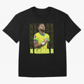 Neymar Brazil Design Oversized T-Shirt Celebrate Rivalries and Pride in the FIFA World Cup 2026 Journey through CR7 and Messi Highlights, Argentina, France and Brazil Pride, Retro Football Energy, Iconic Rivalries, Trophy Chase Drama and Stadium