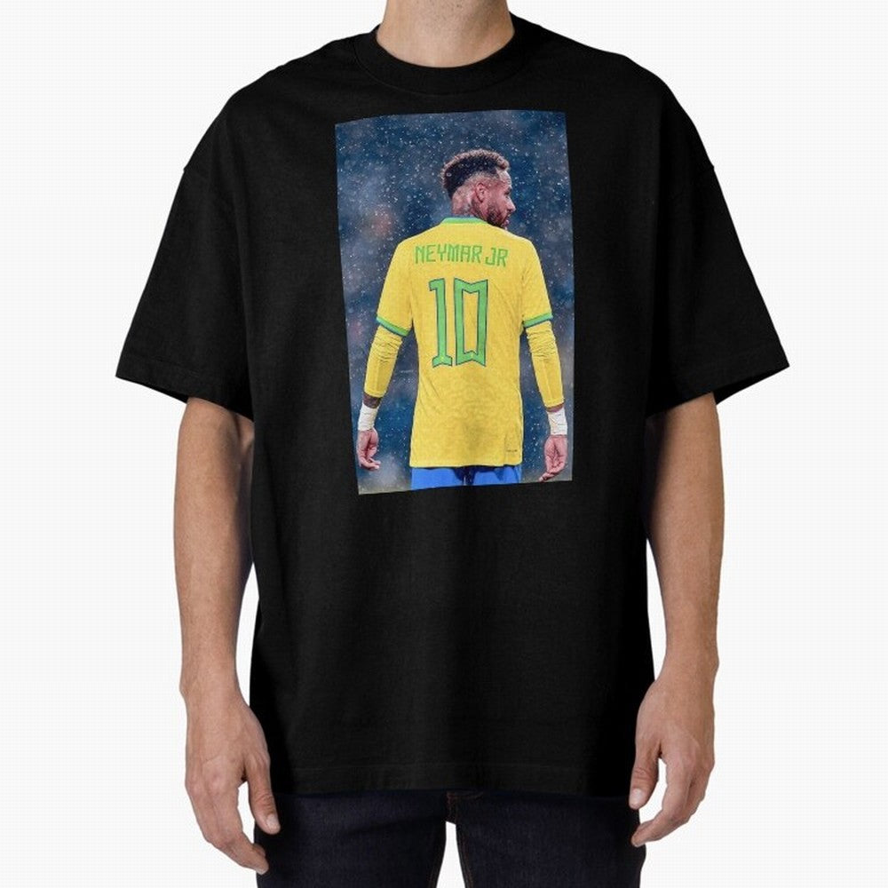 Neymar 10 Brasil world cup 2022 Oversized T-Shirt Stand with FIFA World Cup 2026 Spirit, Capturing England, France and Netherlands, Messi, CR7 and Mbappe, Match Day Excitement, Supporter Culture, Golden Goals and Global Football Passion; Ideal for