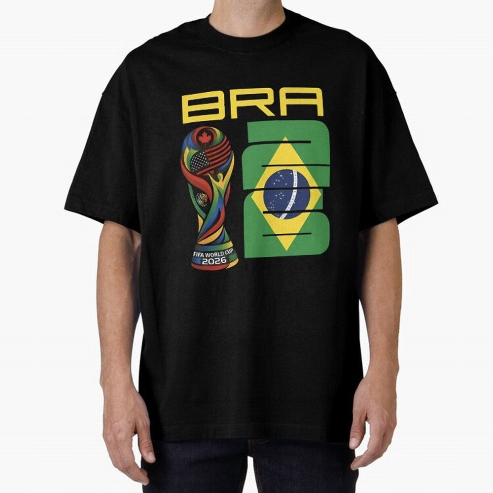 Brazil Soccer World Cup 2026 Fan Art - Selecao 2026 Essential T-Shirt Feel the Trophy Chase of Global Football Passion for FIFA World Cup 2026 Group Stage, Inspired by Cristiano Ronaldo, France, Football History, Final Match Energy, Crowd Noise and