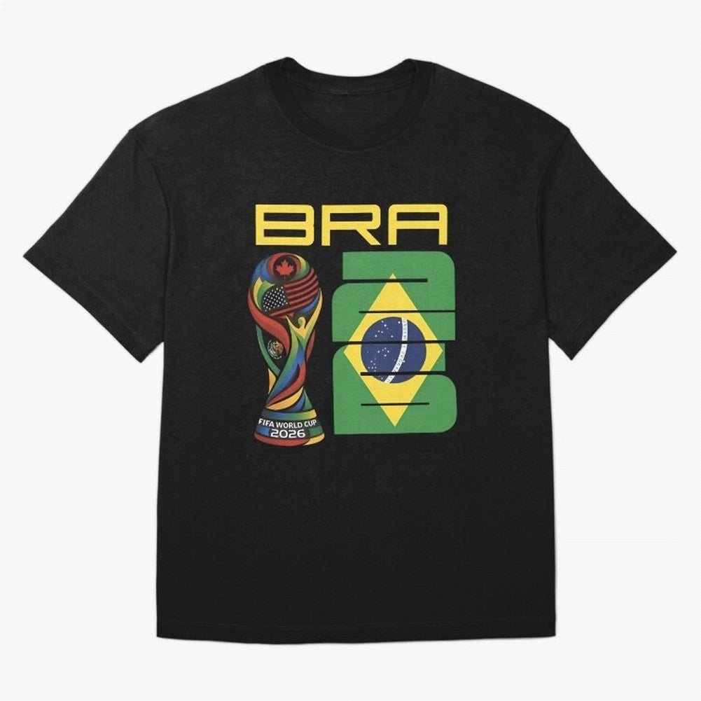Brazil Soccer World Cup 2026 Fan Art - Selecao 2026 Essential T-Shirt Feel the Trophy Chase of Global Football Passion for FIFA World Cup 2026 Group Stage, Inspired by Cristiano Ronaldo, France, Football History, Final Match Energy, Crowd Noise and