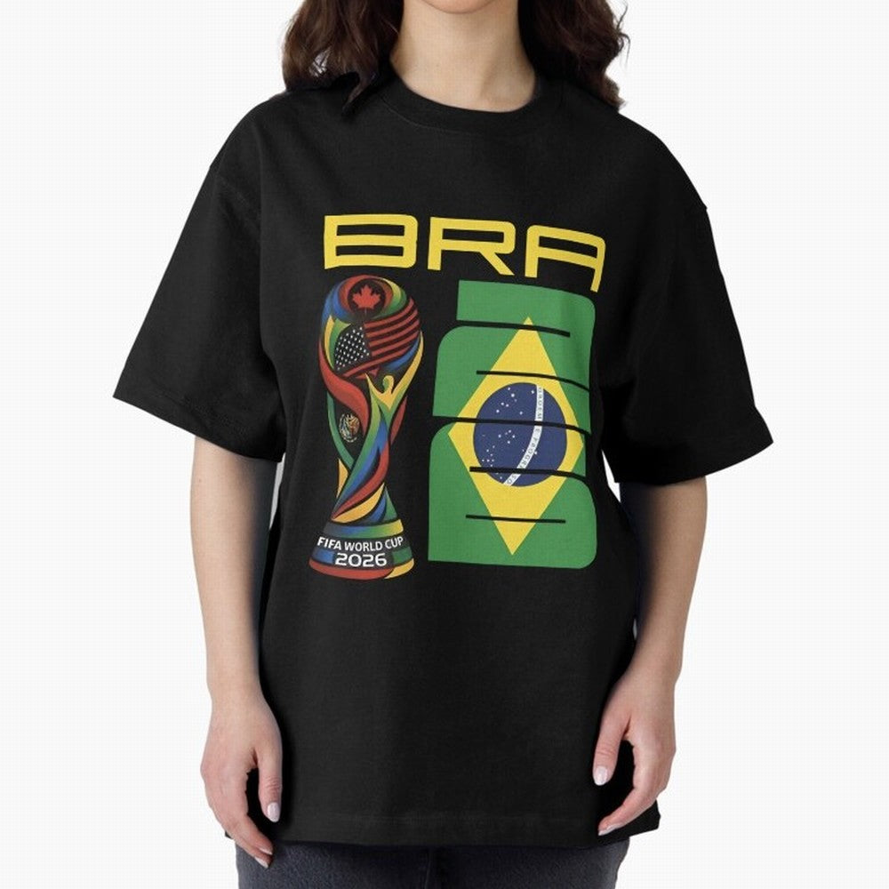 Brazil Soccer World Cup 2026 Fan Art - Selecao 2026 Essential T-Shirt Feel the Trophy Chase of Global Football Passion for FIFA World Cup 2026 Group Stage, Inspired by Cristiano Ronaldo, France, Football History, Final Match Energy, Crowd Noise and