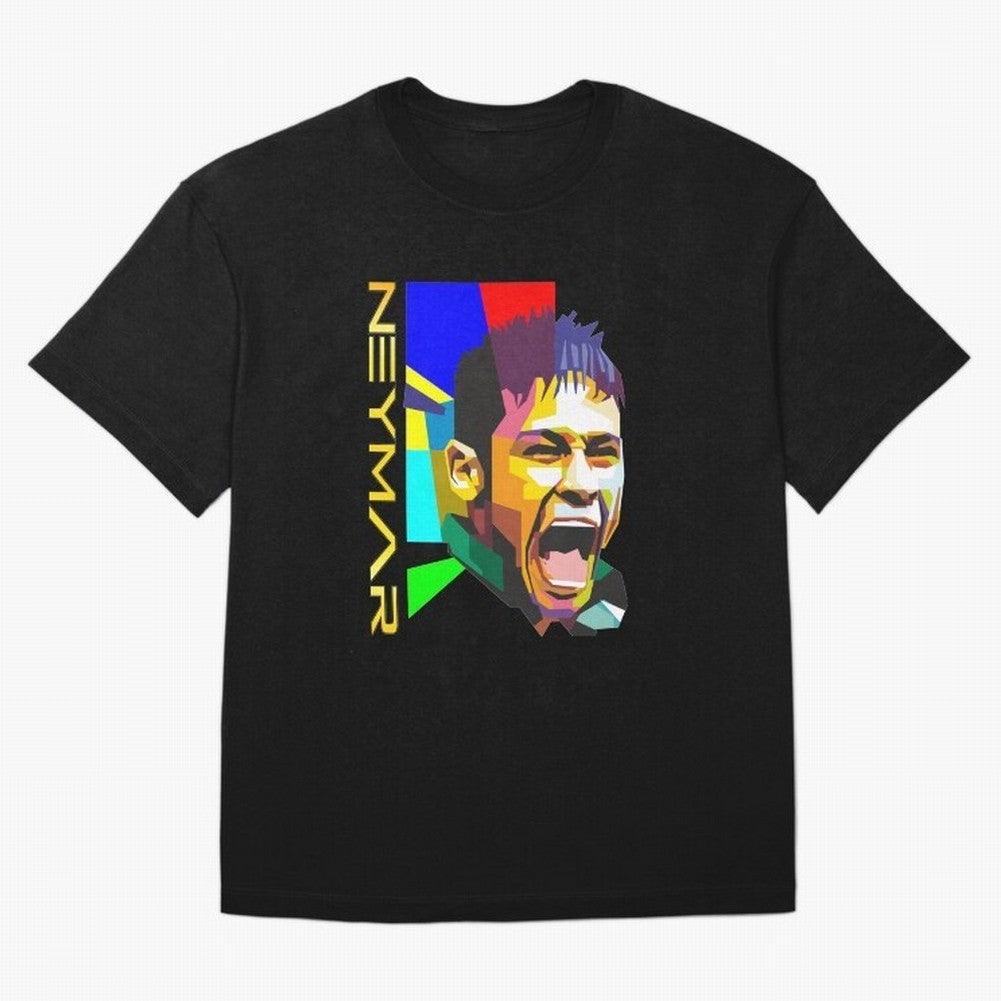 Neymar Painting Tshirt Essential T-Shirt Stand with Global Football Passion for FIFA World Cup 2026 Group Stage, Driven by Mbappe and Neymar, Argentina, Championship Spirit, Famous Goals, Roaring Crowds and International Football Unity; Perfect for
