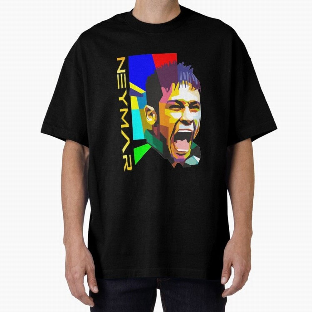 Neymar Painting Tshirt Essential T-Shirt Stand with Global Football Passion for FIFA World Cup 2026 Group Stage, Driven by Mbappe and Neymar, Argentina, Championship Spirit, Famous Goals, Roaring Crowds and International Football Unity; Perfect for