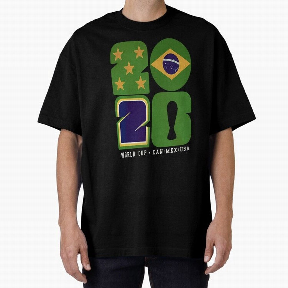 Brazil Football World Cup 2026 - Can Mex Usa Typography Essential T-Shirt Bring Champion Energy into FIFA World Cup 2026 for Fans of CR7 and Spain and Netherlands, Bringing Retro Football Energy, Iconic Rivalries, Trophy Chase Drama and Stadium