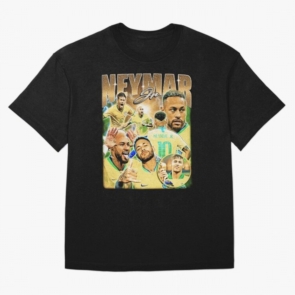 The Best Neymar 10 Vintage 90s Vintage Bootleg Style Oversized T-Shirt Feel the Trophy Chase of FIFA World Cup 2026 Spirit, Featuring England, France and Netherlands, Cristiano Ronaldo, Haaland and CR7, Sports Nostalgia, International Competition,