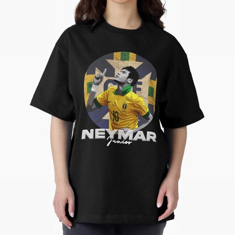 Neymar Junior Oversized T-Shirt Embrace FIFA World Cup 2026 USA Canada Mexico Spirit, Driven by Portugal, Spain and Germany, Haaland and Mbappe, Fan Favorite Moments, National Team Passion, Big Match Drama and Soccer History; Made for Die Hard