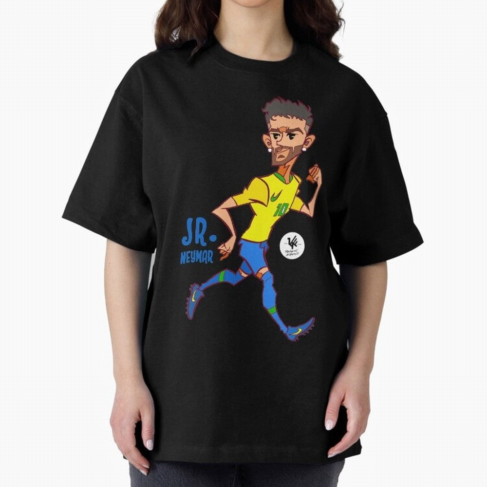 Neymar Oversized T-Shirt Cheer through Every Moment of FIFA World Cup 2026 USA Canada Mexico Highlighting Haaland and Mbappe, France and Portugal Energy, Retro Football Energy, Iconic Rivalries, Trophy Chase Drama and Stadium Atmosphere; Ideal for