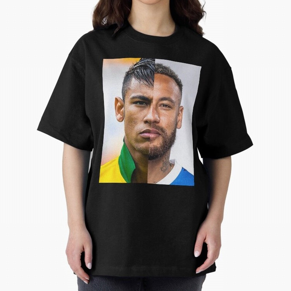Neymar Oversized T-Shirt Create the FIFA World Cup 2026 Group Stage Journey through Neymar Highlights, Germany Pride, Supporter Pride, Iconic Celebrations, Legendary Names and Global Match Day Energy; Ideal for Passionate Fans Who Love Underdog