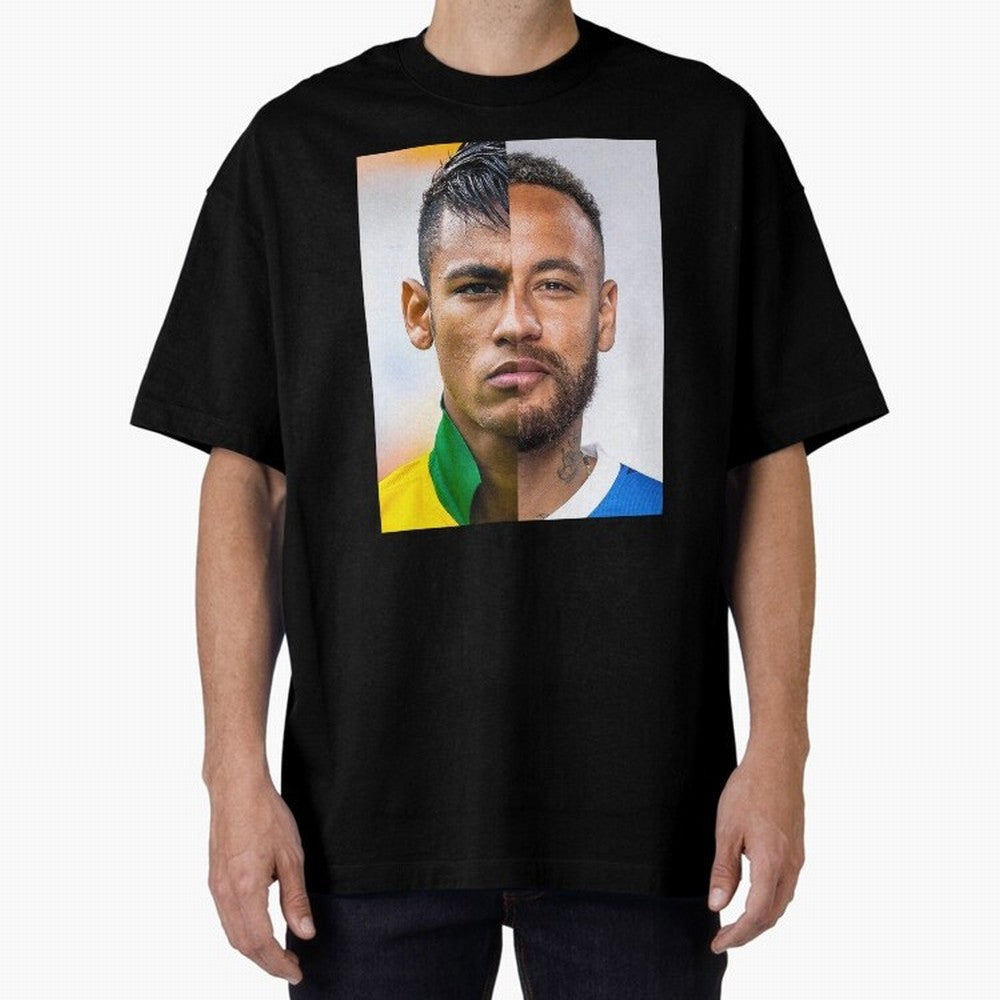 Neymar Oversized T-Shirt Create the FIFA World Cup 2026 Group Stage Journey through Neymar Highlights, Germany Pride, Supporter Pride, Iconic Celebrations, Legendary Names and Global Match Day Energy; Ideal for Passionate Fans Who Love Underdog