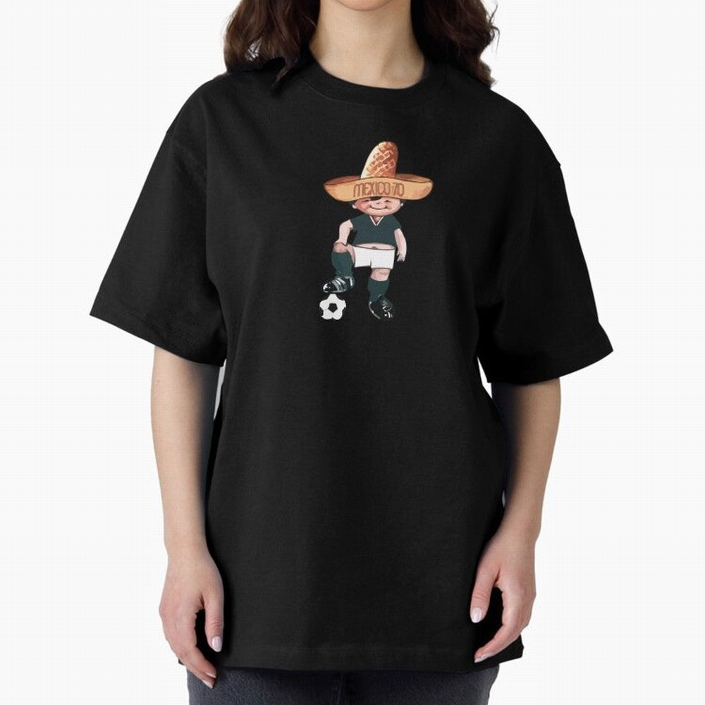 Classic Soccer Retro Mexico 1970 Oversized T-Shirt Remember Iconic Moments from FIFA World Cup 2026 with Mbappe, Netherlands Energy, Worldwide Fan Energy, Dramatic Goals, Stadium Lights and Championship Celebrations; Great for Supporters Who Love