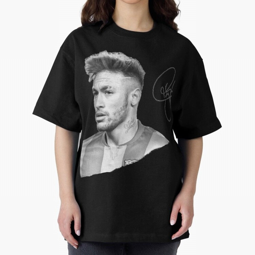 Neymar in black & white with signature Classic T-Shirt Follow Every Goal of Match Day Hype around FIFA World Cup 2026 USA Canada Mexico, CR7 and Messi, England and Germany, Worldwide Fan Energy, Dramatic Goals, Stadium Lights and Championship