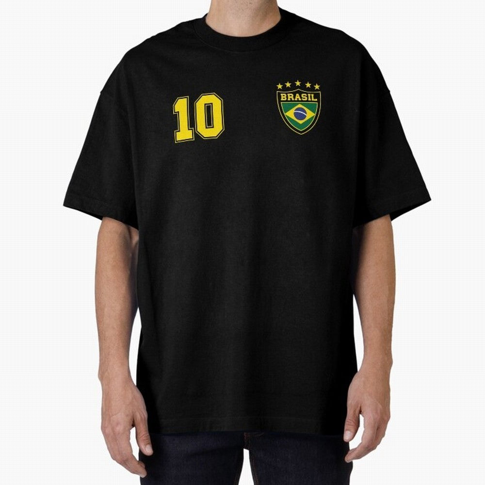 Classic Brasil Soccer No. 10 Brazil World Jersey Cup T Shirt Essential T-Shirt Remember the FIFA World Cup 2026 Group Stage Journey through Mbappe and Neymar Highlights, France and Portugal Pride, Game Day Rituals, Football Legends, Country Pride