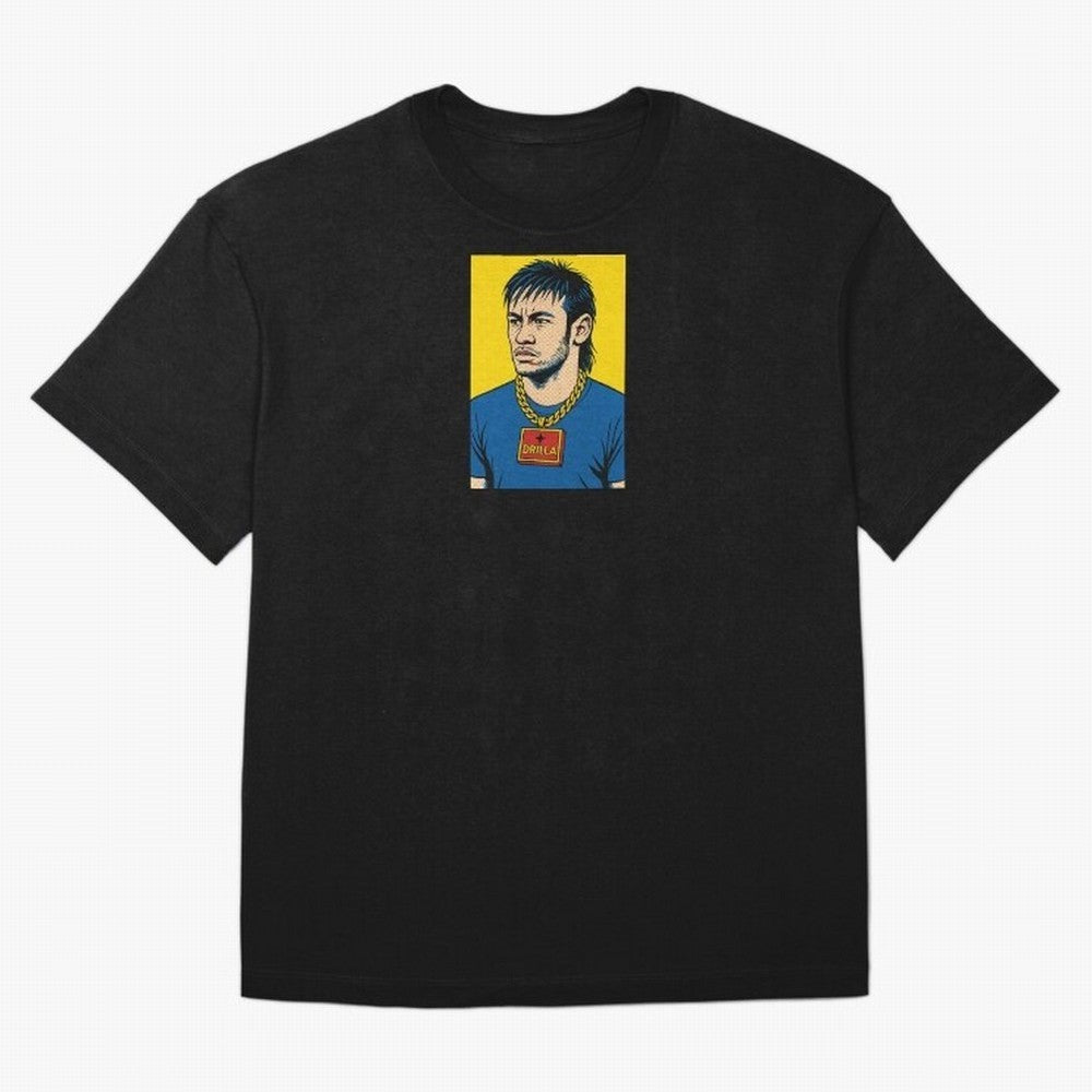 Drilla Clothing Neymar Popart Print T Shirt Oversized T-Shirt Follow Every Goal of FIFA World Cup 2026 USA Canada Mexico Built around Haaland, Brazil Energy, Match Day Excitement, Supporter Culture, Golden Goals and Global Football Passion; Ideal