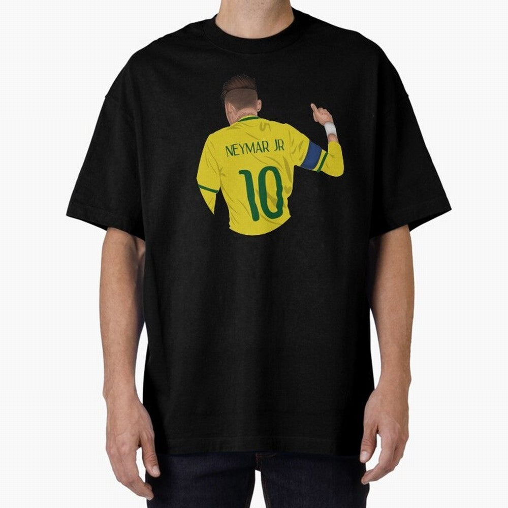 Neymar Junior Oversized T-Shirt Celebrate Unforgettable Nights in Global Football Passion for FIFA World Cup 2026 Group Stage, Celebrating Mbappe, Argentina, Stadium Memories, Football Loyalty, International Chants and Championship Tradition; Ideal