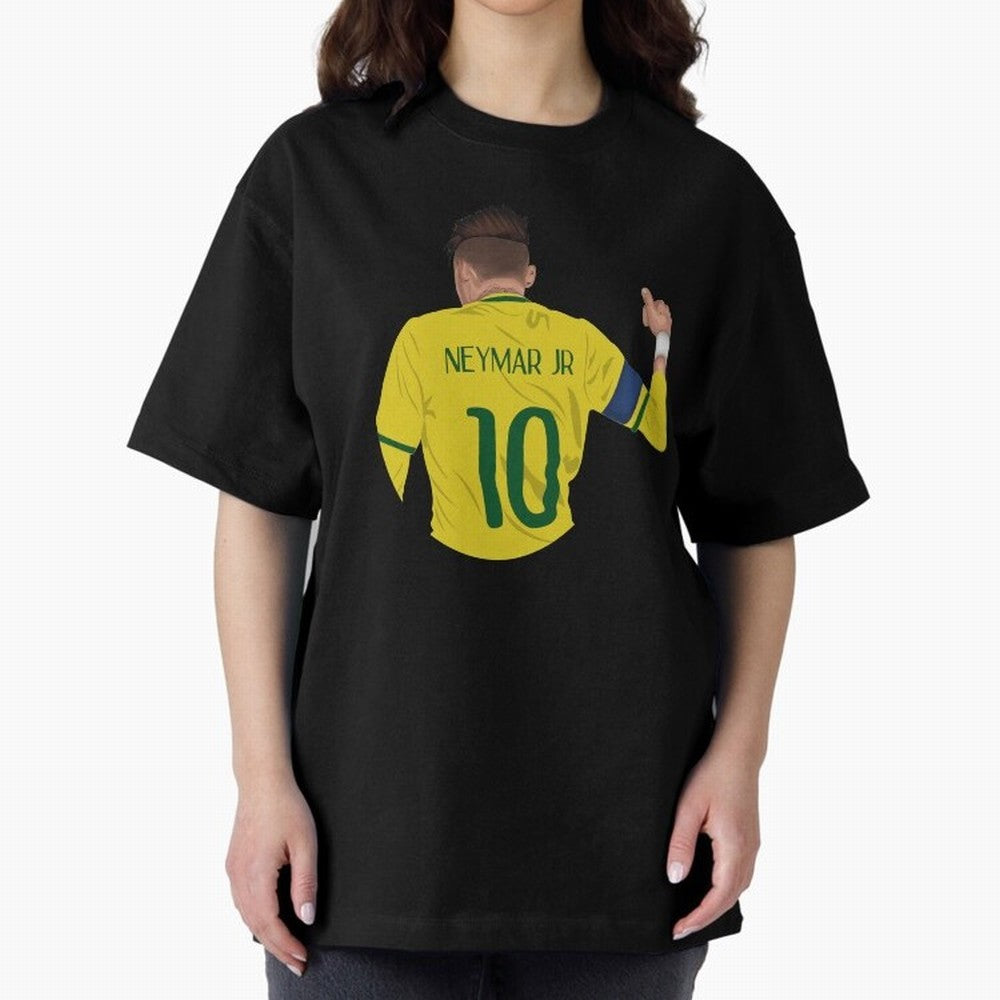 Neymar Junior Oversized T-Shirt Celebrate Unforgettable Nights in Global Football Passion for FIFA World Cup 2026 Group Stage, Celebrating Mbappe, Argentina, Stadium Memories, Football Loyalty, International Chants and Championship Tradition; Ideal