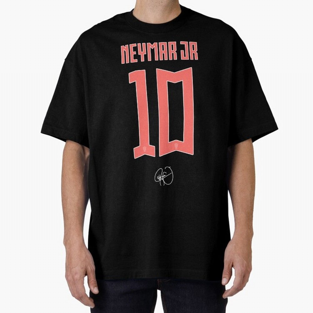 Neymar 10 Oversized T-Shirt Bring a Vintage Feel to FIFA World Cup 2026 for Fans of Neymar, Haaland and Cristiano Ronaldo and France and Portugal, Bringing Supporter Pride, Iconic Celebrations, Legendary Names and Global Match Day Energy; Perfect
