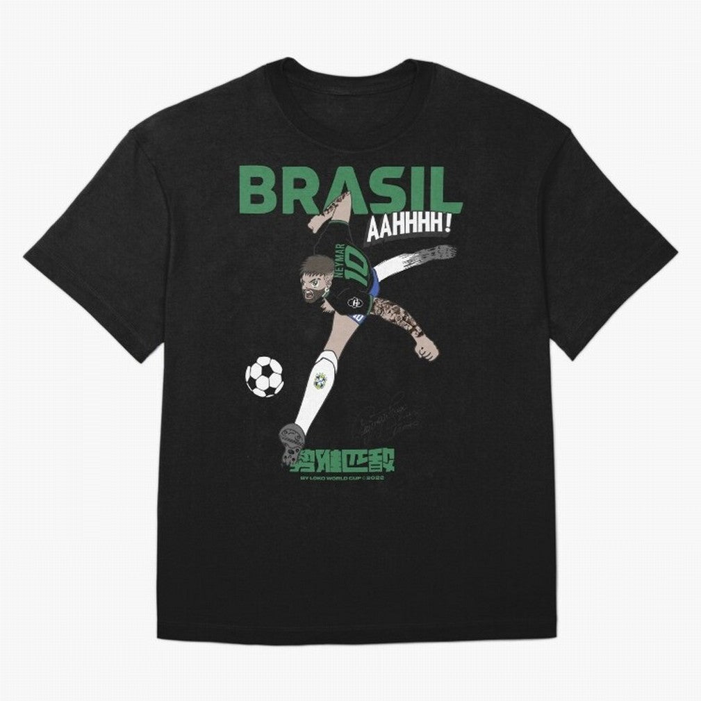 NEYMAR BRAZIL Oversized T-Shirt Represent FIFA World Cup 2026 for Fans of CR7 and Messi and Portugal, Bringing Football Festival Excitement, Trophy Ambitions, Country Rivalries and Star Player Buzz; Perfect for People Who Love Argentina, Brazil,