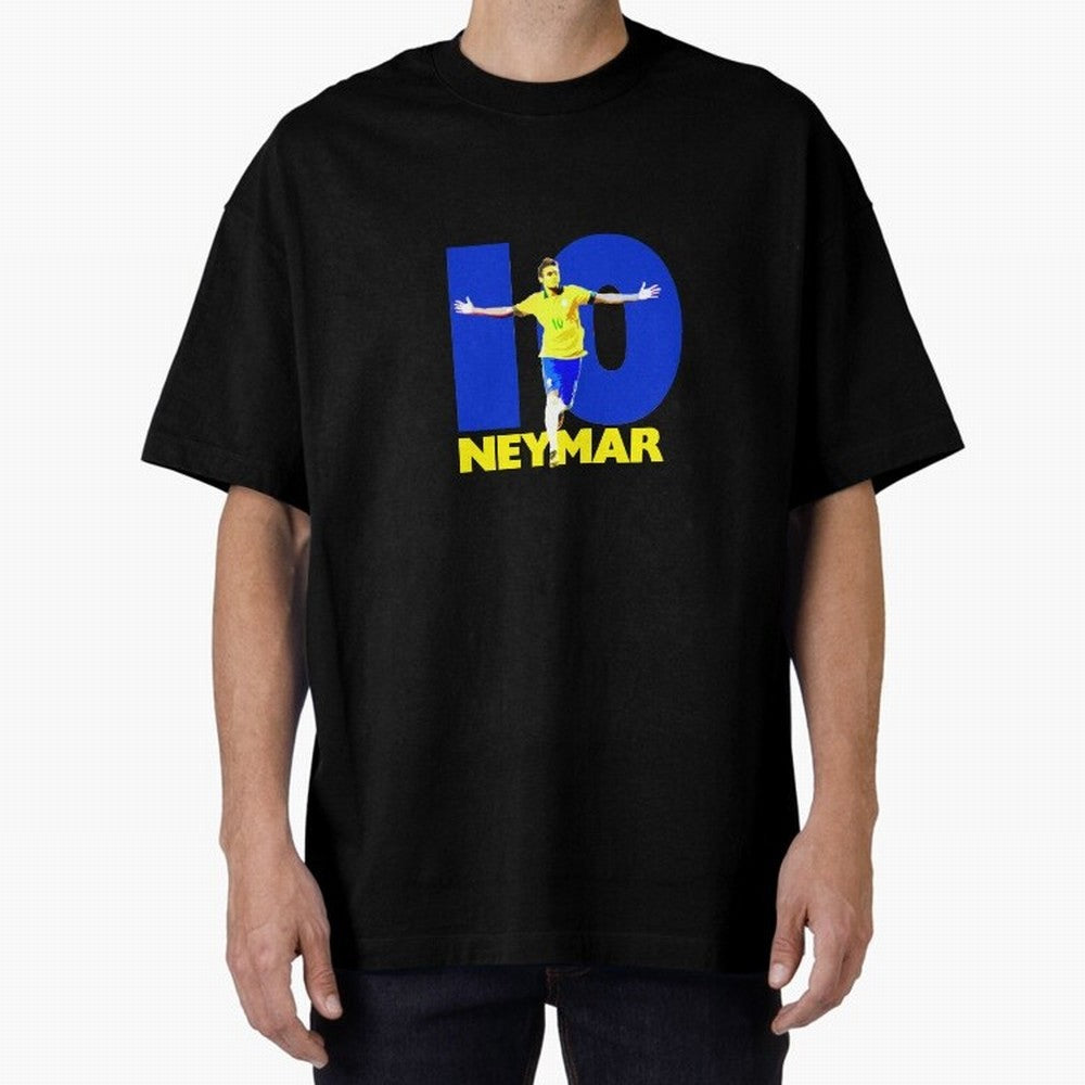 Neymar 10 Oversized T-Shirt Bring World Football Passion into FIFA World Cup 2026 Highlighting Neymar, Haaland and Cristiano Ronaldo, Brazil Energy, Retro Football Energy, Iconic Rivalries, Trophy Chase Drama and Stadium Atmosphere; Perfect for