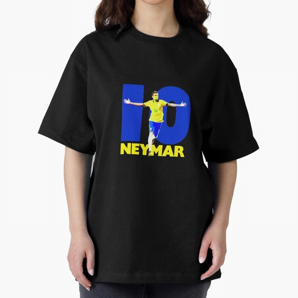 Neymar 10 Oversized T-Shirt Bring World Football Passion into FIFA World Cup 2026 Highlighting Neymar, Haaland and Cristiano Ronaldo, Brazil Energy, Retro Football Energy, Iconic Rivalries, Trophy Chase Drama and Stadium Atmosphere; Perfect for