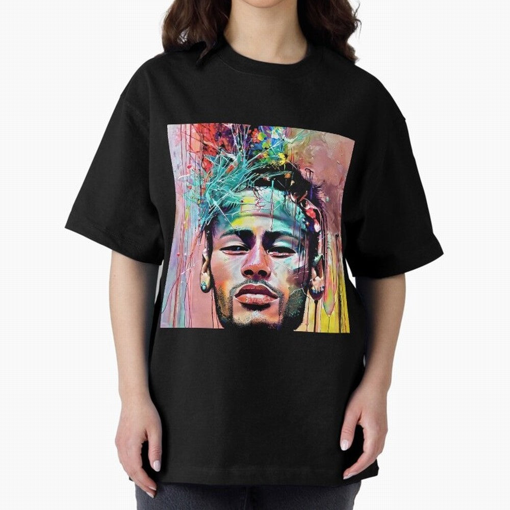 Colorful Neymar Oversized T-Shirt Represent Fans Who Live for FIFA World Cup 2026 USA Canada Mexico Inspired by Neymar, Haaland and Cristiano Ronaldo, Germany Energy, Soccer Culture, Superstar Moments, National Team Dreams and Competitive Fire;