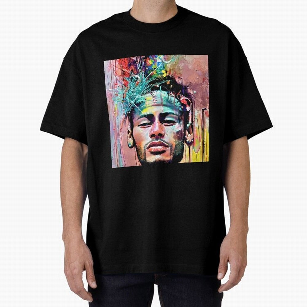 Colorful Neymar Oversized T-Shirt Represent Fans Who Live for FIFA World Cup 2026 USA Canada Mexico Inspired by Neymar, Haaland and Cristiano Ronaldo, Germany Energy, Soccer Culture, Superstar Moments, National Team Dreams and Competitive Fire;