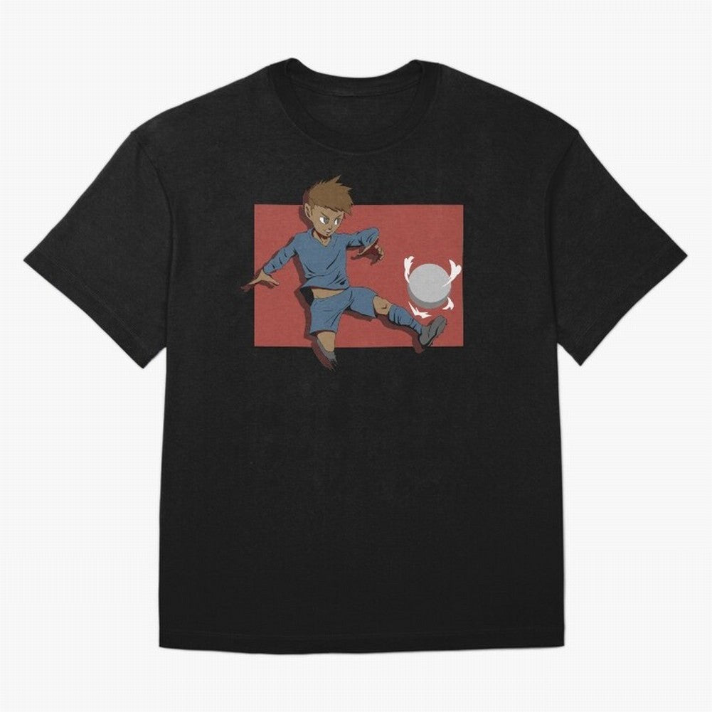 Footballer in action Oversized T-Shirt Build Global Football Passion for FIFA World Cup 2026 USA Canada Mexico, with Haaland and Mbappe, Argentina and Brazil, Game Day Rituals, Football Legends, Country Pride and the Road to the Final; Perfect for