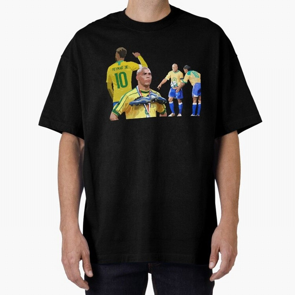 Brazilian Icons Oversized T-Shirt Celebrate Classic Football Spirit in the FIFA World Cup 2026 Journey through Neymar Highlights, Portugal, Spain and Germany Pride, Tournament Hype, Historic Matchups, Family Viewing Parties and Global Sports Pride;