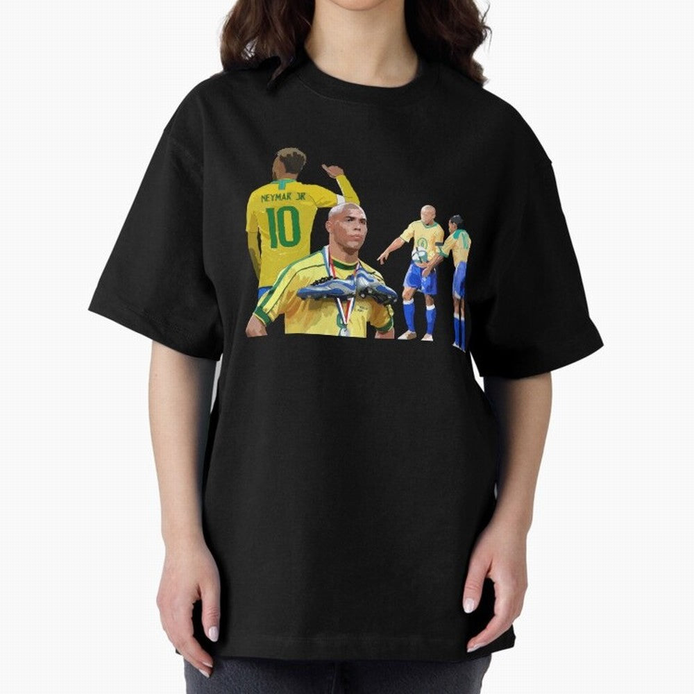 Brazilian Icons Oversized T-Shirt Celebrate Classic Football Spirit in the FIFA World Cup 2026 Journey through Neymar Highlights, Portugal, Spain and Germany Pride, Tournament Hype, Historic Matchups, Family Viewing Parties and Global Sports Pride;