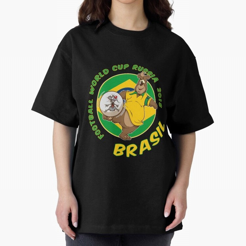 Football Russia 2018 World Cup Brazil T shirts and Merchandise Oversized T-Shirt Make Game Day About FIFA World Cup 2026 Group Stage Centered on Mbappe and Neymar, Spain Energy, Football Passion, Legendary Performances, Festival Vibes and Supporter