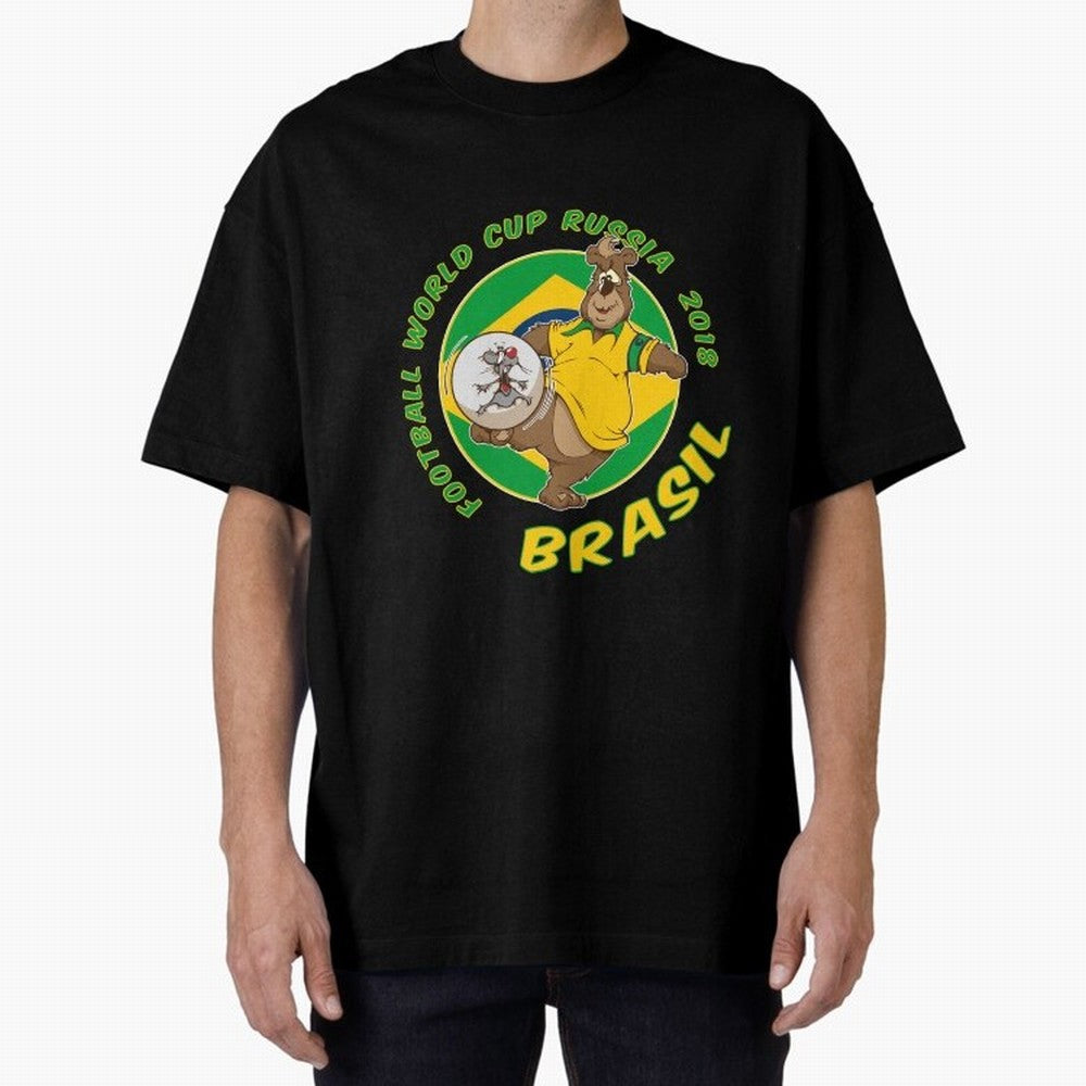 Football Russia 2018 World Cup Brazil T shirts and Merchandise Oversized T-Shirt Make Game Day About FIFA World Cup 2026 Group Stage Centered on Mbappe and Neymar, Spain Energy, Football Passion, Legendary Performances, Festival Vibes and Supporter