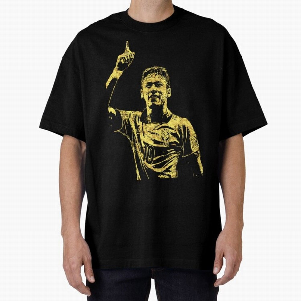 Neymar Fan Art Oversized T-Shirt Enjoy the Biggest Football Party of Match Day Hype around FIFA World Cup 2026 USA Canada Mexico, Neymar, Haaland and Cristiano Ronaldo, England, France and Netherlands, Classic Soccer Heritage, Championship