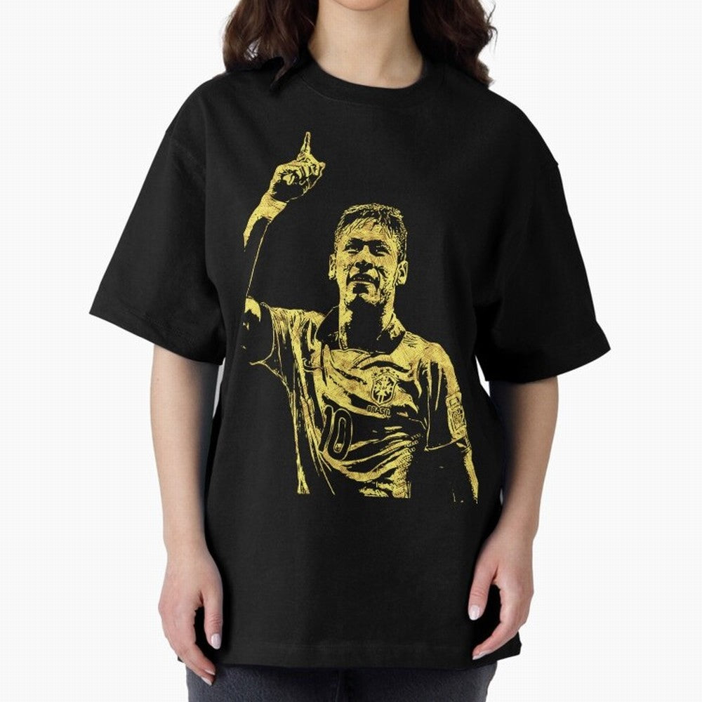 Neymar Fan Art Oversized T-Shirt Enjoy the Biggest Football Party of Match Day Hype around FIFA World Cup 2026 USA Canada Mexico, Neymar, Haaland and Cristiano Ronaldo, England, France and Netherlands, Classic Soccer Heritage, Championship