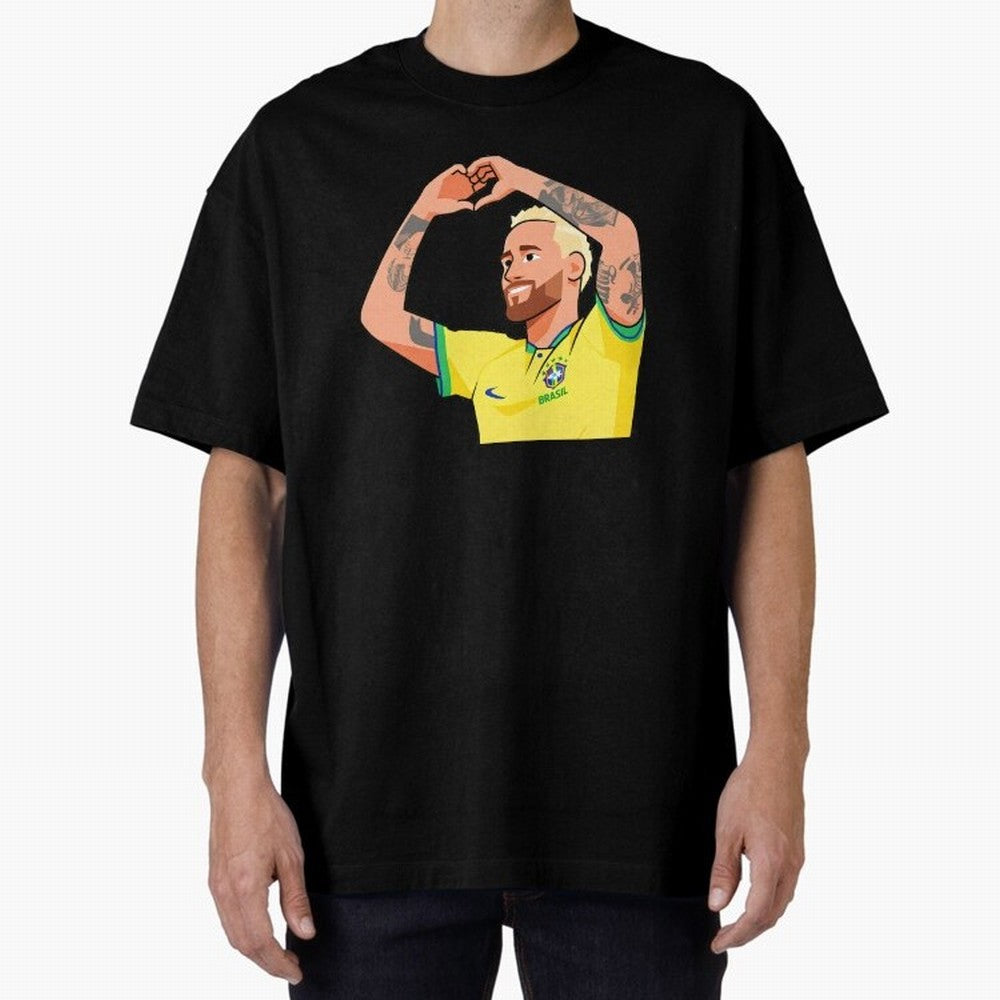World Cup Neymar Oversized T-Shirt Relive the Noise and Pride of FIFA World Cup 2026 Group Stage Centered on Messi, CR7 and Mbappe, Germany Energy, Football Festival Excitement, Trophy Ambitions, Country Rivalries and Star Player Buzz; Created for