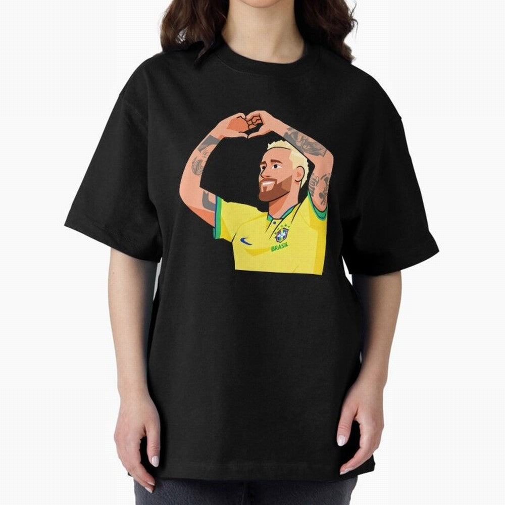 World Cup Neymar Oversized T-Shirt Relive the Noise and Pride of FIFA World Cup 2026 Group Stage Centered on Messi, CR7 and Mbappe, Germany Energy, Football Festival Excitement, Trophy Ambitions, Country Rivalries and Star Player Buzz; Created for