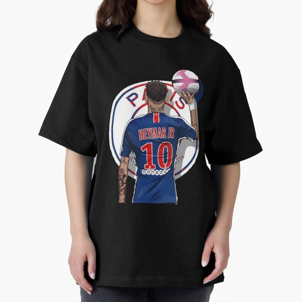 Art Neymar Illustration Classic T-Shirt Bring World Football Passion into FIFA World Cup 2026 for Fans of Haaland and Argentina, France and Brazil, Bringing Sports Nostalgia, International Competition, Famous Players and Unforgettable Victories;