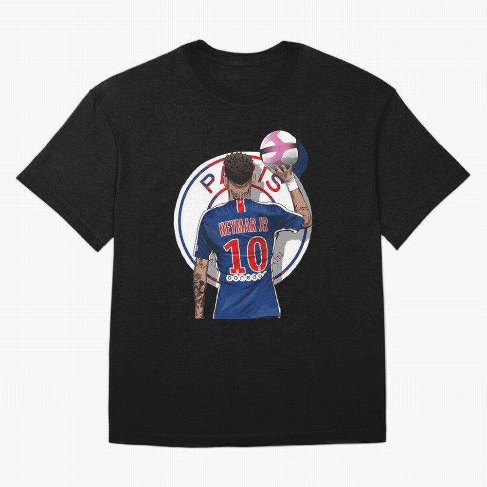 Art Neymar Illustration Classic T-Shirt Bring World Football Passion into FIFA World Cup 2026 for Fans of Haaland and Argentina, France and Brazil, Bringing Sports Nostalgia, International Competition, Famous Players and Unforgettable Victories;