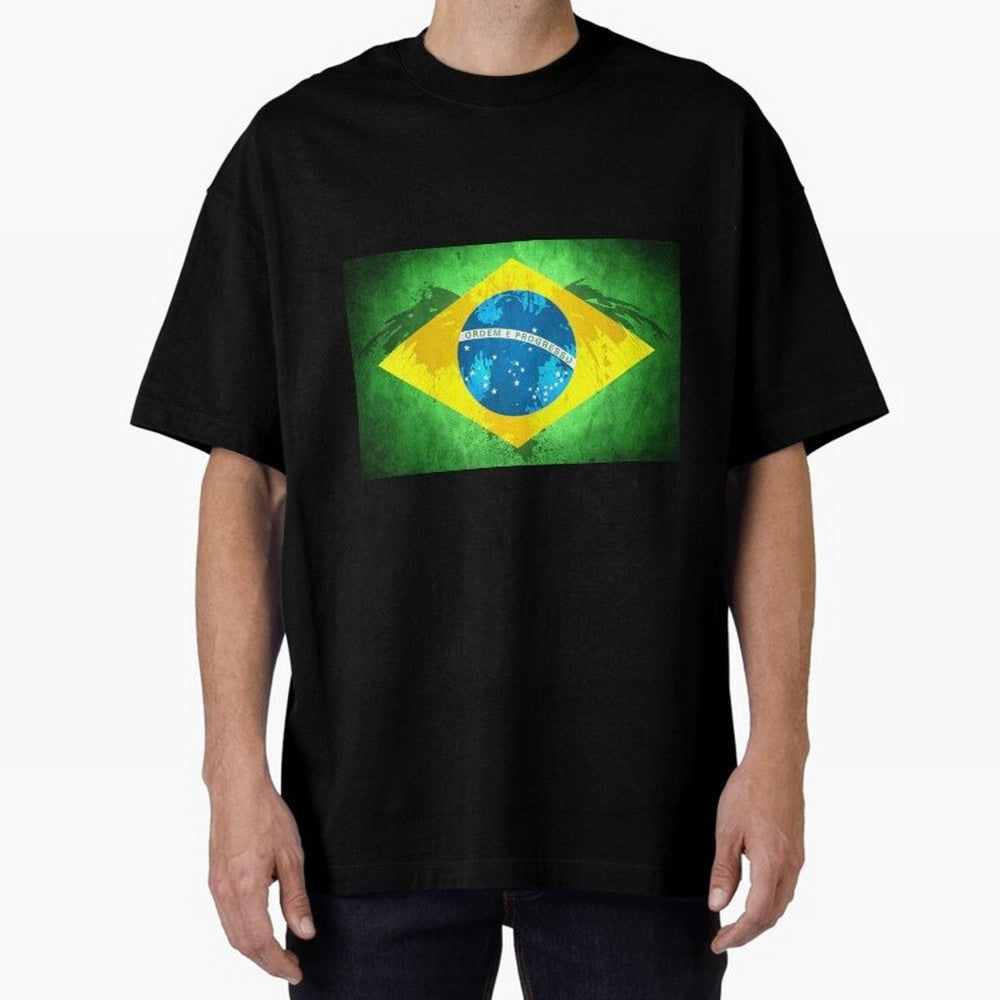 Brazil Oversized T-Shirt Bring a Champion Mindset to the FIFA World Cup 2026 Journey through Neymar Highlights, Brazil, Portugal and Argentina Pride, Stadium Memories, Football Loyalty, International Chants and Championship Tradition; Built for