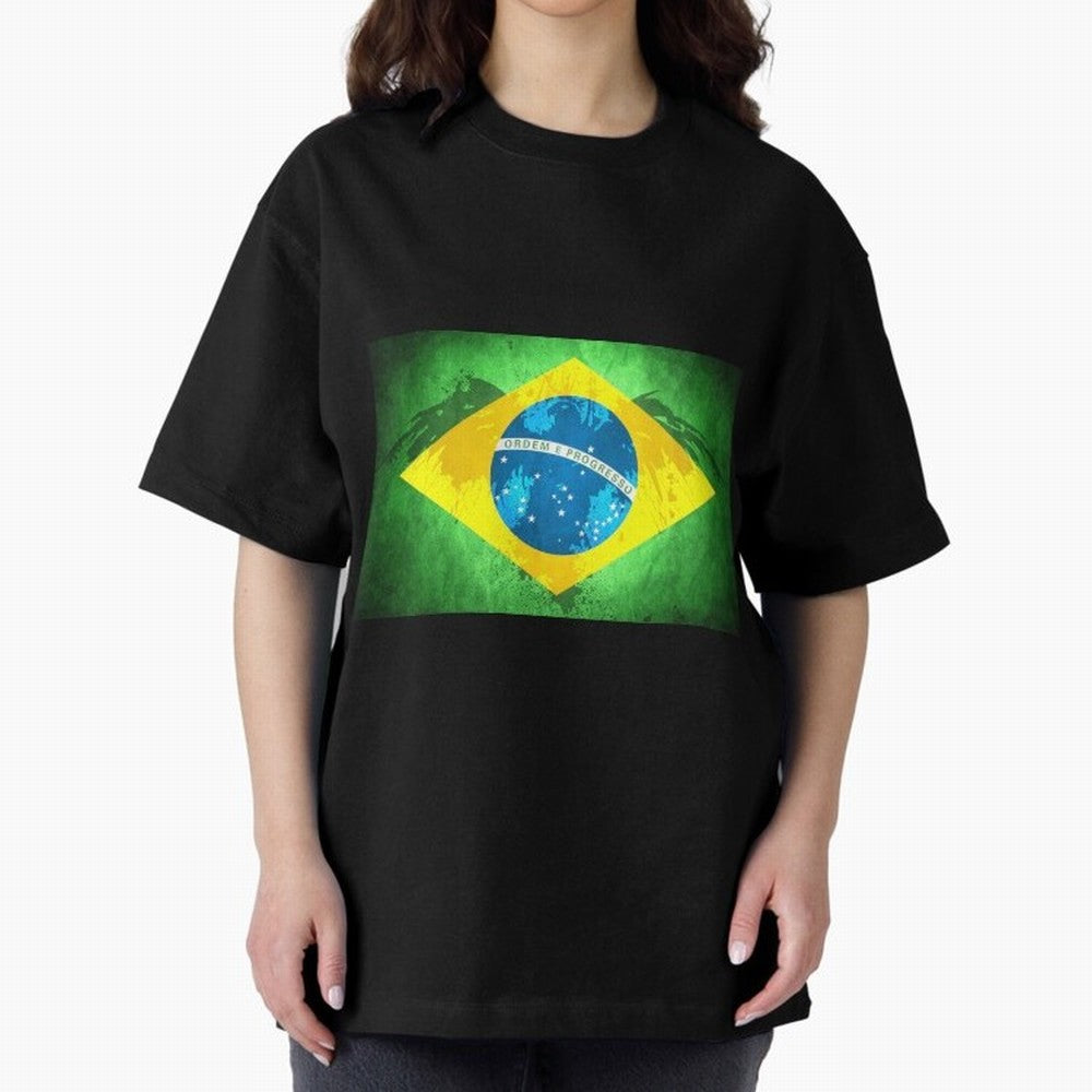 Brazil Oversized T-Shirt Bring a Champion Mindset to the FIFA World Cup 2026 Journey through Neymar Highlights, Brazil, Portugal and Argentina Pride, Stadium Memories, Football Loyalty, International Chants and Championship Tradition; Built for