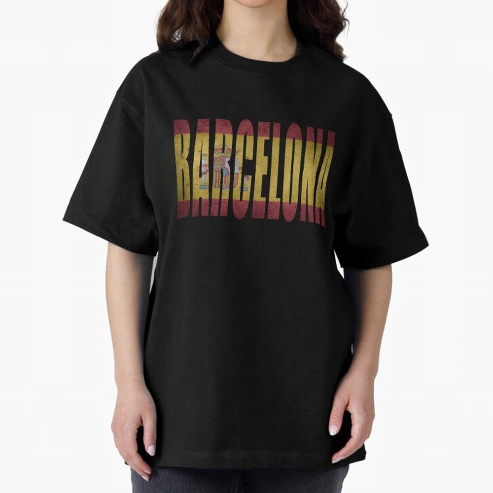 Barcelona city Oversized T-Shirt Support the Legends of FIFA World Cup 2026 with Messi, Neymar and Mbappe, Netherlands Energy, Stadium Chants, National Pride, Trophy Dreams and Unforgettable Football Memories; Made for Die Hard Supporters, Soccer