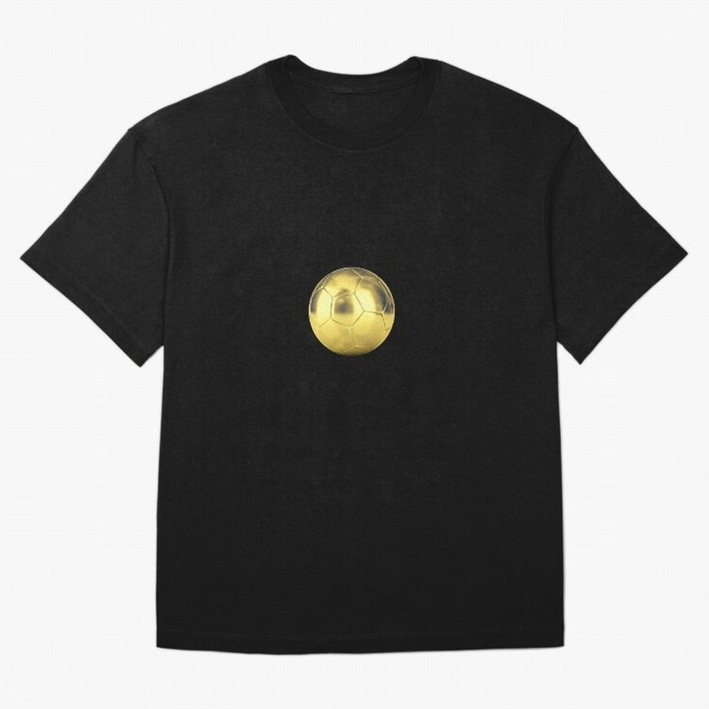 Gold Football | Golden Football Good Quality Oversized T-Shirt Relive FIFA World Cup 2026 Group Stage Spirit, Featuring Portugal, Spain and Germany, Neymar, Haaland and Cristiano Ronaldo, Football Festival Excitement, Trophy Ambitions, Country