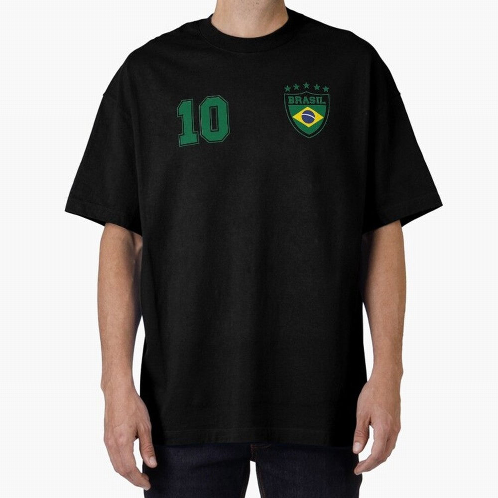Classic Brasil Soccer No. 10 Brazil World Jersey Cup T Shirt Classic T-Shirt Join the FIFA World Cup 2026 Group Stage Journey through Mbappe and Neymar Highlights, Spain Pride, Football History, Final Match Energy, Crowd Noise and Once in a