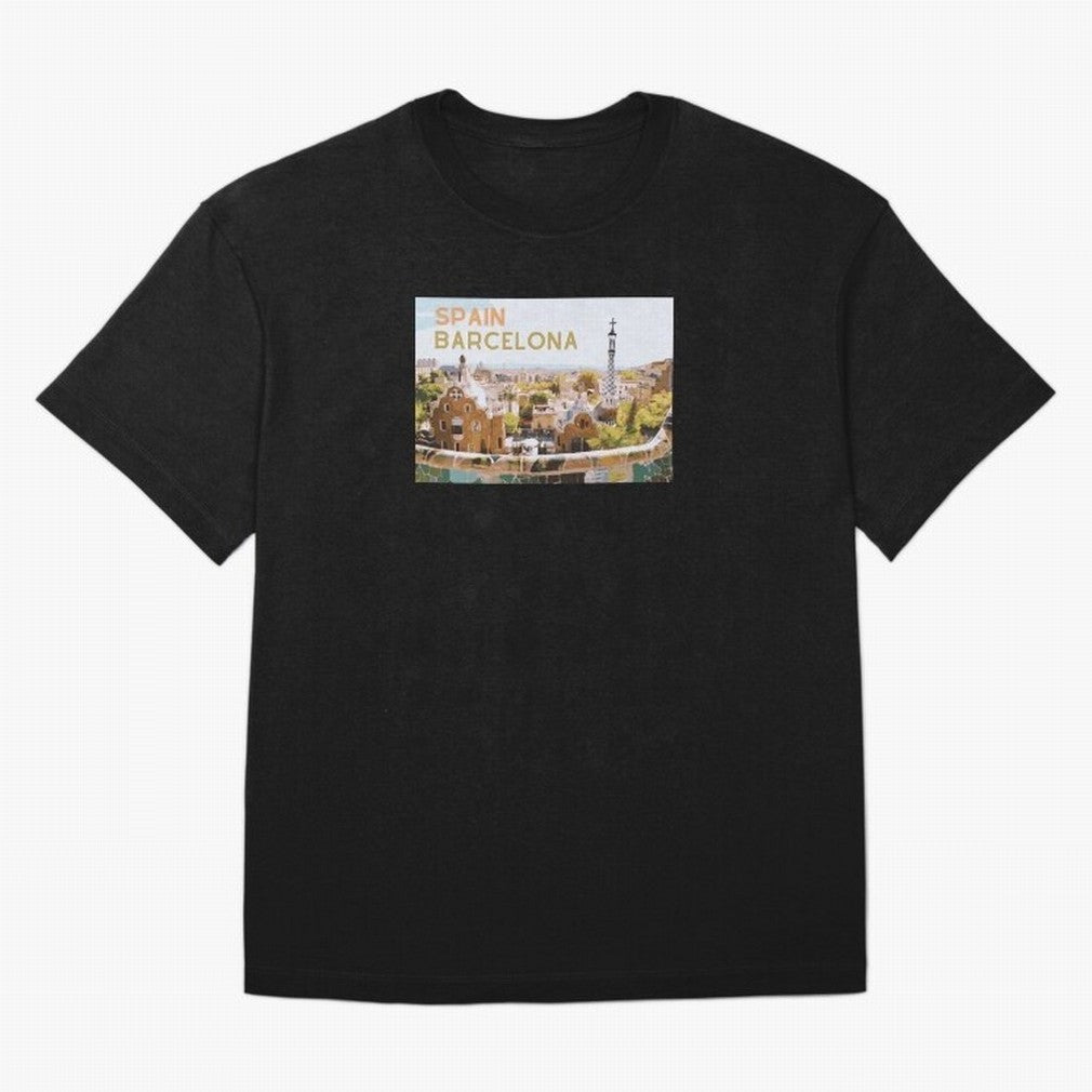 Barcelona Print Classic T-Shirt Celebrate Fan Culture around Global Football Passion for FIFA World Cup 2026 USA Canada Mexico, with Neymar, Brazil, Vintage Soccer Flavor, Modern Football Stars, National Flags and Final Night Emotion; Ideal for