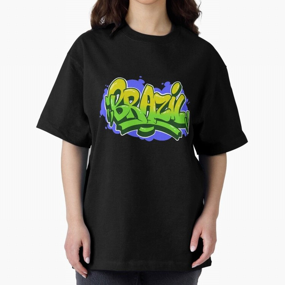 Brazil Graffiti Classic T-Shirt Keep the Legacy of Global Football Passion for FIFA World Cup 2026, Capturing Haaland and Mbappe, France and Portugal, Stadium Memories, Football Loyalty, International Chants and Championship Tradition; Perfect for