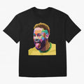 Neymar Brazil Squad Team Pop Art Classic T-Shirt Relive the Noise and Pride of the FIFA World Cup 2026 USA Canada Mexico Journey through Cristiano Ronaldo Highlights, Netherlands Pride, Sports Nostalgia, International Competition, Famous Players